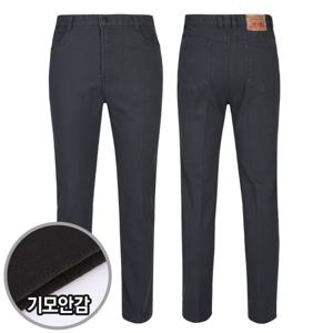 남성 겨울 기모안감 면 스판 데님 청바지 BJ-JEK-802-차콜