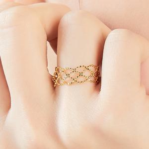 18K 니아 레이스 여성 심플 데일리 슬라이드 반지 RG-1132