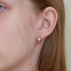 24SS 신상 Bold Pearl Ring Earring PRE409