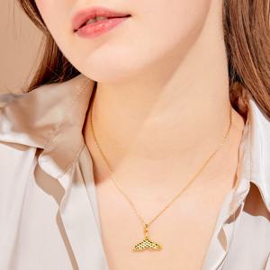 순금(3.75g) 커팅 고래꼬리 목걸이 NG-1118