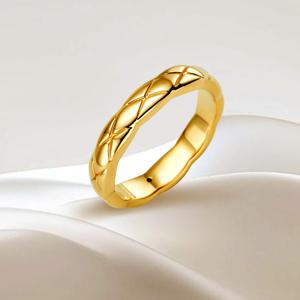 18K골드 클래식 퀄팅 여성 데일리 포인트 가을 겨울맞이 반지 RG-1210-Y