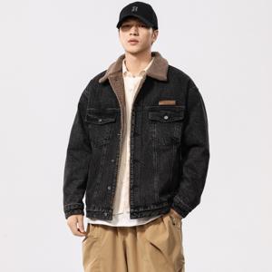[브리치] 2 / 남성 겨울 데님 재킷 블랙
