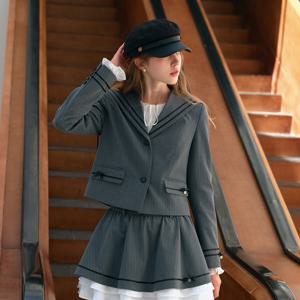 [12월18일 예약배송] Cest_College style sailor collar jacket