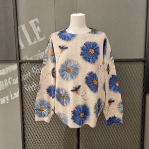 르니앤맥코이 플라워큐빅포인트니트 MN02KN7027FJY