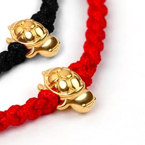 24K골드 순금 거북이 수호 행운 끈 매듭 팔찌 2컬러 택1 BG-1142