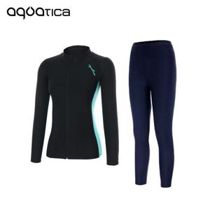 [하프클럽]  여성 래쉬가드 AQAWZE+워터레깅스 NV세트