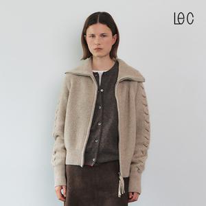 [LE CASHMERE] 르캐시미어 25FW 캐시미어 100 케이블 니트 자켓