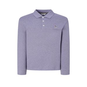 남성 [[25FW]] HZTS5F302U1 [시즌오프][아이코닉][SOFT COTTON] 퍼플멜란지 인터록 긴팔 폴로