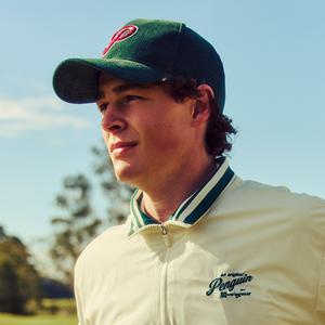 남성 로고 코듀로이 볼캡 다크그린(MQ321PCP91)