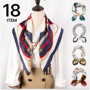 [브리치] HOTBBA /  18종 Design  여성 쁘띠 사각 스카프 모음 LM 0277