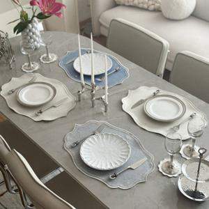 [무케] 메종다르_그레이스 테이블매트 홈파티용 실버 (3 colors) 폴리방수코팅 결혼선물추천 선물포장