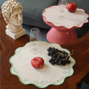 [무케] 메종다르_베티 테이블매트 홈파티용 (4 colors) 폴리방수코팅 고급자수 결혼선물추천 선물포장