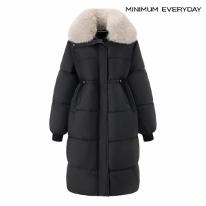 정상가:209,000원 ㅣ  에브리데이]빅 퍼 카라 허리 스트링 롱 패딩 점퍼 (EB4JJ017D)