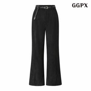 정상가:119,000원 ㅣ골덴 와이드 벨티드 하이웨스트 롱 팬츠 (GPDTA009D)