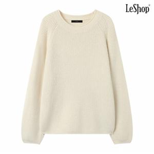 정상가:59,000원 ㅣ 데일리 무지 라운드 오버핏 긴팔 니트 (DP4KT012A)