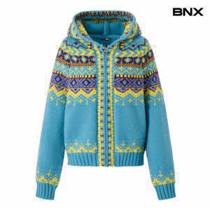 정상가:119,000원 ㅣ 노르딕 배색 후드 집업 니트 가디건 (BX4CD047L0)