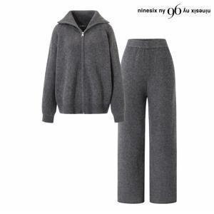 정상가:119,000원 ㅣ 투웨이 집업 니트 가디건 밴딩 팬츠 셋업 (NP4OW009L0)