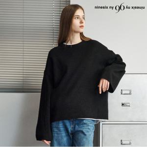 정상가:59,000원 ㅣ 클래식 벌룬핏 소프트 라운드넥 니트 (NP4KT056L0)