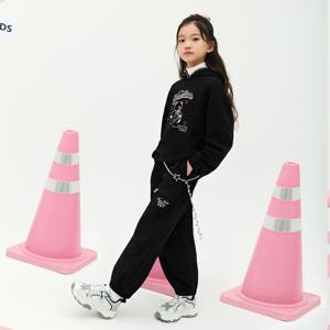 [본사] 주니어 화섬 절개 기모 조거 팬츠_QAPT06561BK