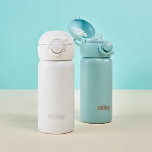유치원 어린이집 스텐 원터치 물병ver.2 (베리블루/크림화이트)