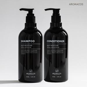 아로마코스 딥 모이스처 샴푸 500ml+딥 모이스처 컨디셔너 500ml