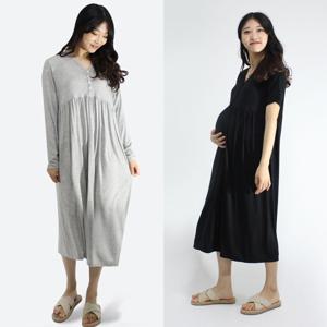 임산부 원피스 긴팔 반팔 수유복 수유원피스 빅사이즈 임산부잠옷 수유복 수유잠옷 임산복