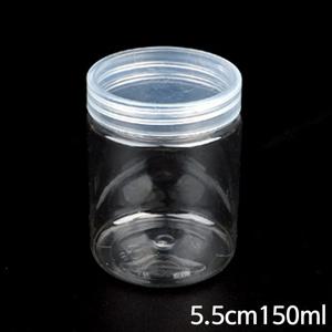 원형 플라스틱 보관 용기 5.5cm 150ml X20개 공병 소분용기 화장품소분 플라스틱원통 납작용기