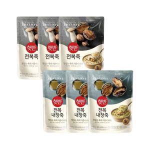 햇반죽 전복죽 420g x3개+전복내장죽 420g x3개