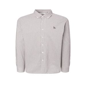 남성 [[25FW]] HZSH5D334W2 [시즌오프]브라운 져지 스트라이프 셔츠