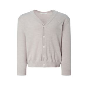 남성 [[25FW]] HZSW5D202I2 [시즌오프][파인 울] 베이지 솔리드 배색 브이넥 가디건