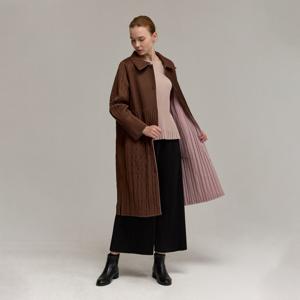 [최초가 349000원] 셔츠 카라 리버시블 퀼팅 롱 자켓_PPJKW025012