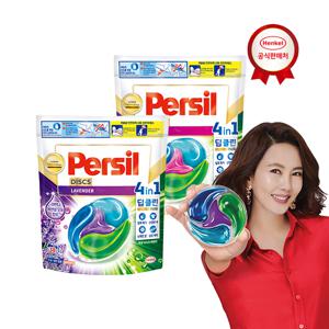 퍼실 디스크 캡슐 세제 파우치형 38입x2개 컬러/라벤더 겸용