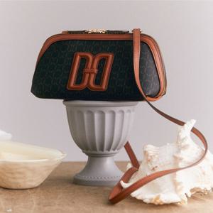 [SAINT BARNET] 브라운 DD로고 가죽 미니크로스백 DCWA5F714J