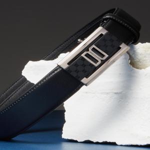 [선물포장/쇼핑백동봉]닥스 블랙 DD장식 무광버클 소가죽 자동벨트 DBBE5F762J