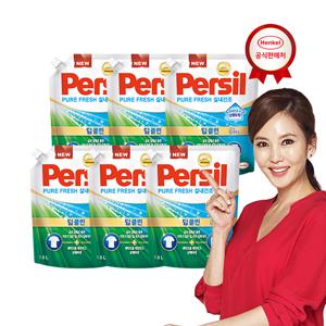 퍼실 딥클린 퓨어프레쉬 실내건조용 1.8Lx6개 겸용