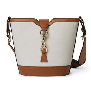 풀구성품  미니 버킷백 캔버스 화이트 브라운 782908 FADGF 9041