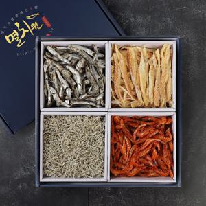 건어물 종합세트 4종 1호 대멸200g+세멸200g+황태채110g+홍새우130g