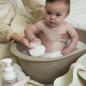 말랑하니 유아 헹굼 욕조 신생아 헹굼대야 아몬드밀크