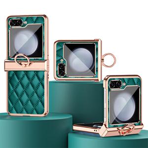 갤럭시Z플립7FE/Z플립6 케이스 럭셔리 큐빅 반지링 힌지보호 케이스