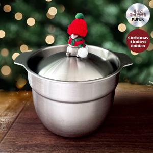 [12월 한정/크리스마스 에디션/단품] 토끼냄비 라이스팟 16cm(+꼬깔 손잡이)