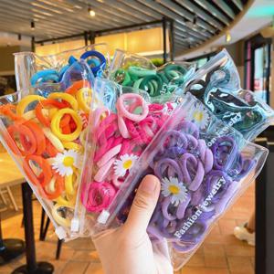 알티피아 DM 짱짱한 무매듭 50P 컬러 무지 헤어 머리끈 헤어머리끈 고무줄 여아 머리 정리