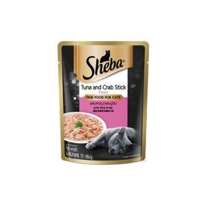 고양이 습식 주식 파우치 참치와 게맛살 70g x 12개 세트