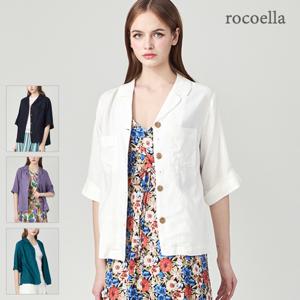 르뚜아 프렌치 린넨 블렌디드 썸머 여성 셔츠 자켓