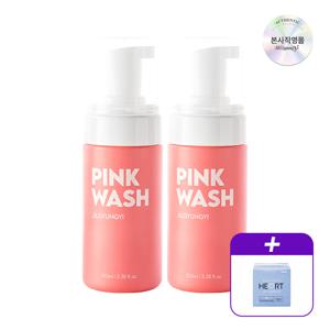 여성청결제 핑크 자몽 퍼퓸 폼 워시 100ml*2+생리대 팬티라이너 20매입