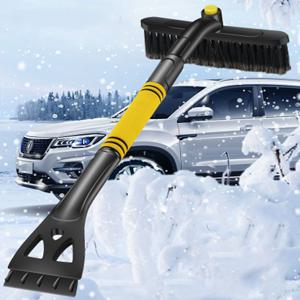2in1 성에제거기 눈 빗자루 스크래퍼 제설기 유리 스노우브러쉬 제설 눈치우기 얼음 성에 차량용