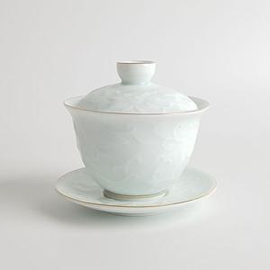 라인골드 양각연꽃 개완 개합잔 찻잔 150ml 개완 개합잔 뚜껑찻잔 중국찻잔 티포트 다기세트