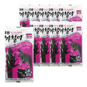 대동 까칠이 블랙 중형 M 라텍스 미용 장갑 10켤레 다용도장갑 깔깔이장갑 파마장갑 미용실장갑
