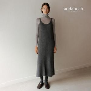 애드아보아 25FW 라쿤 울 블렌디드 니트원피스