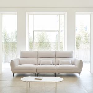 에몬스 커브 4인용 생활발수 이지클린 패브릭 소파 (쿠션 포함)