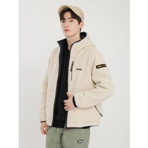 [롯데백화점]공용) 뽀글이 양면 배색라인 후드 집업 자켓 점퍼 GM1TZU193